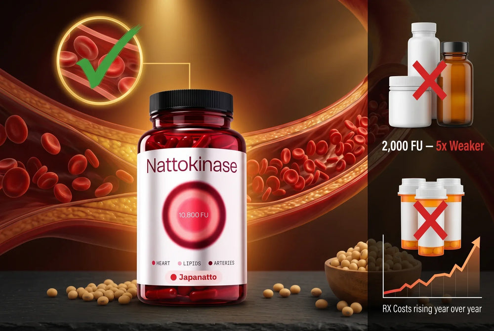 8. Japanatto Nattokinase  outperforms every other cardiovascular "fix"